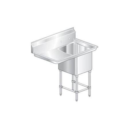 Aero Aero Manufacturing Company 2F1-2424-30L One Bowl Aerospec SS NSF Sink w/ 30W Left Drainboard 2F1-2424-30L